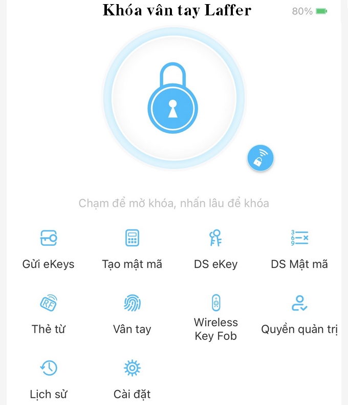 KHOÁ VÂN TAY CỬA GỖ LAFFER LC06